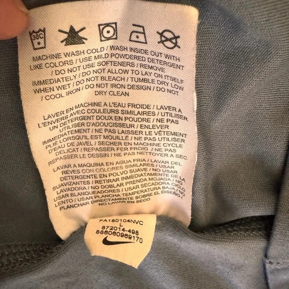 Nike Dri-Fit Grey Muscle Tank Top size L Sport Athletic Women’s - Picture 9 of 9